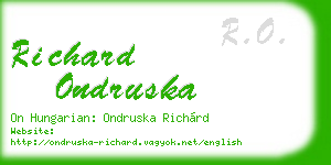 richard ondruska business card